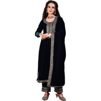 Libas Women's Velvet Kurta Set (48788O_Blue