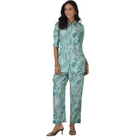 Libas Womens Printed Silk Blend Co-Ord Set For Women