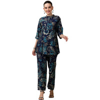 Libas Womens Printed Silk Blend Co-Ord Set For Women
