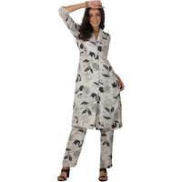 Libas Womens Printed Silk Blend Co-Ord Set For Women