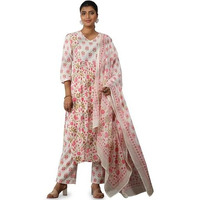 Libas Women's Pure Cotton Kurta Set (48994_White