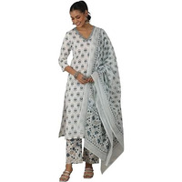 Libas Women's Pure Cotton Kurta Set (48995_White