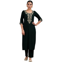 Libas Women's Viscose Rayon Yoke Design Kurta Set (36900 Green