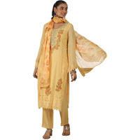 Libas Women's Organza Kurta Set (49178_Yellow