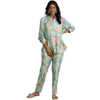 Libas Womens Printed Silk Blend Co-Ord Set For Women
