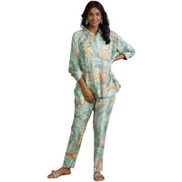 Libas Womens Printed Silk Blend Co-Ord Set For Women