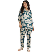 Libas Womens Printed Silk Blend Co-Ord Set For Women