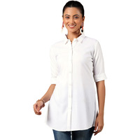 Libas Women's Viscose Rayon A-Line Kurtis (58218_Off White