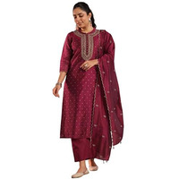 Libas Women's Chanderi Silk Kurta Set (49428