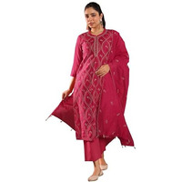 Libas Women's Chanderi Silk Kurta Set (49470