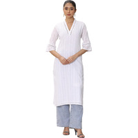Libas Women's Cotton Straight Kurtas (29342O_White_Xl)
