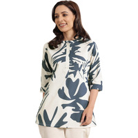 Libas Women's Cotton Abstract Straight Kurti (29373O_Grey_S)