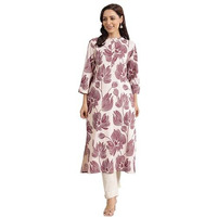 Libas Women's Cotton Kurta (29420O_Mauve_Xl)