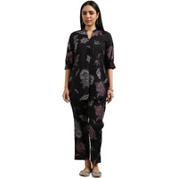 Libas Womens Printed Silk Blend Co-Ord Set For Women