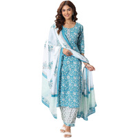Libas Women's Cotton Kurta Sets (400076O_Blue_S)