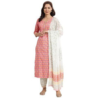 Libas Women's Cotton Kurta Set (400079O_Pink_M)