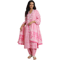 Libas Women's Cotton Kurta Set (400091O_Pink_M)