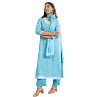 Libas Women's Pure Cotton Kurta Set (400171O_Blue_M)