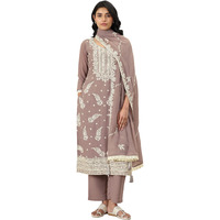 Libas Women's Georgette Kurta Sets (99385_Mauve_S)