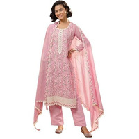 Libas Women's Georgette Kurta Sets (99399_Pink_Xl)