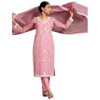 Libas Women's Cotton Blend Kurta Set (272460R_Pink