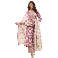 Libas Women's Silk Blend Kurta Set (400332_Mauve_Xxl)