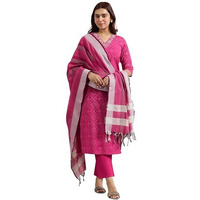 Libas Women's Cotton Blend Kurta Set (400386_Pink