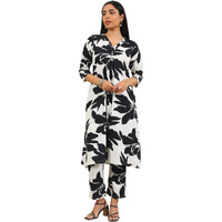 Libas Women's Crepe Printed Co-Ords (400404_White_Xl)