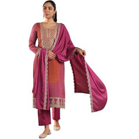 Libas Women's Silk Blend Kurta Set (49507H_Pink