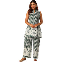 Libas Women's Cotton Co-Ords Set (400866L_Green
