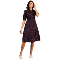 Modeve Women Bandhani Print Navy Dress_Large