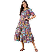 Modeve Women Shirt Skirt Move Floral Print Co-Ord Set_Small