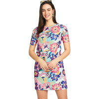 Modeve Women Multicolor A-Line Dress (X-Large)