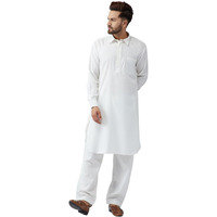 Sojanya (Since 1958 Men's White Cotton Kurta Pathani Set Size Xl