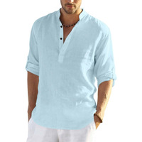 Bellstone Men's Cotton Blend Solid Regular Shirt (Kurta800_Aqua_Xl