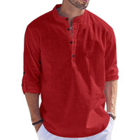 Bellstone Men's Cotton Blend Solid Regular Fit Kurta (Kurta1500_Single_Maroon_2Xl