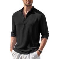 Bellstone Men's Polycotton Solid Regular Kurta (Kurta1602_Black_Xxl