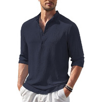 Bellstone Men's Polycotton Solid Regular Kurta (Kurta1602_Navy Blue_Xxl