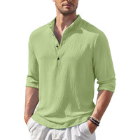 Bellstone Men's Polycotton Solid Regular Kurta (Kurta1602_Light Aqua_S Green, Regular Fit, Small