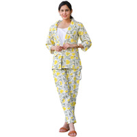 Dhruvi Trendz Womens Rayon Co-Ord Set Regular Fit Casual (Dt-W1785&Tr844_Yellow_S)