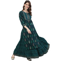 Ishin Women's Cotton Kurta Sets (Emkplpmaw-8052_Xxl_Navy Blue_Xx-Large)