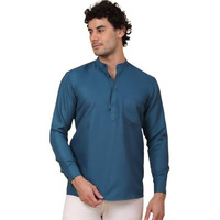 Jompers Men's Teal Solid Short Kurats. (Teal, S)