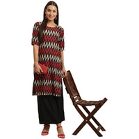 Patlani Women's A-Line-Crepe Kurti. Red