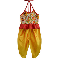 A.T.U.N. Baby Girl's Synthetic Ethnicwear (Gkls Akg Mra_Maroon-Amber_1-2 Years)