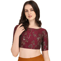 Oomph! Womens Jacquard Boat Neck Blouse