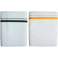 Prakasam Cotton Mens (Galaxy Hb) Double (1.30 X 4.00 Meter) Dhoti Pack Of 2 Dhoties With Different Borders-Combo-10