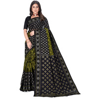 Tamaira Fashion Women's Warli Printed Sambalpuri Pure Cotton Mulmul Saree Without Blouse Piece(11481_Mehendi)