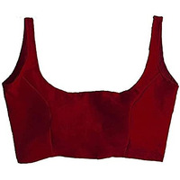Pujia Mills Silk Women's Regular Sleeveless Blouse (Bb Maroon-34