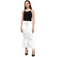 Shiv Textiles Lycra Cotton Blend Fishcut Flare Shapewear For Women White S