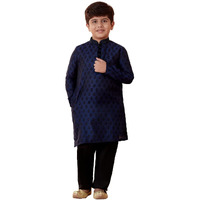Manyavar Boys Blended Silk Kurta & Pyjama Set(8-10 Years)